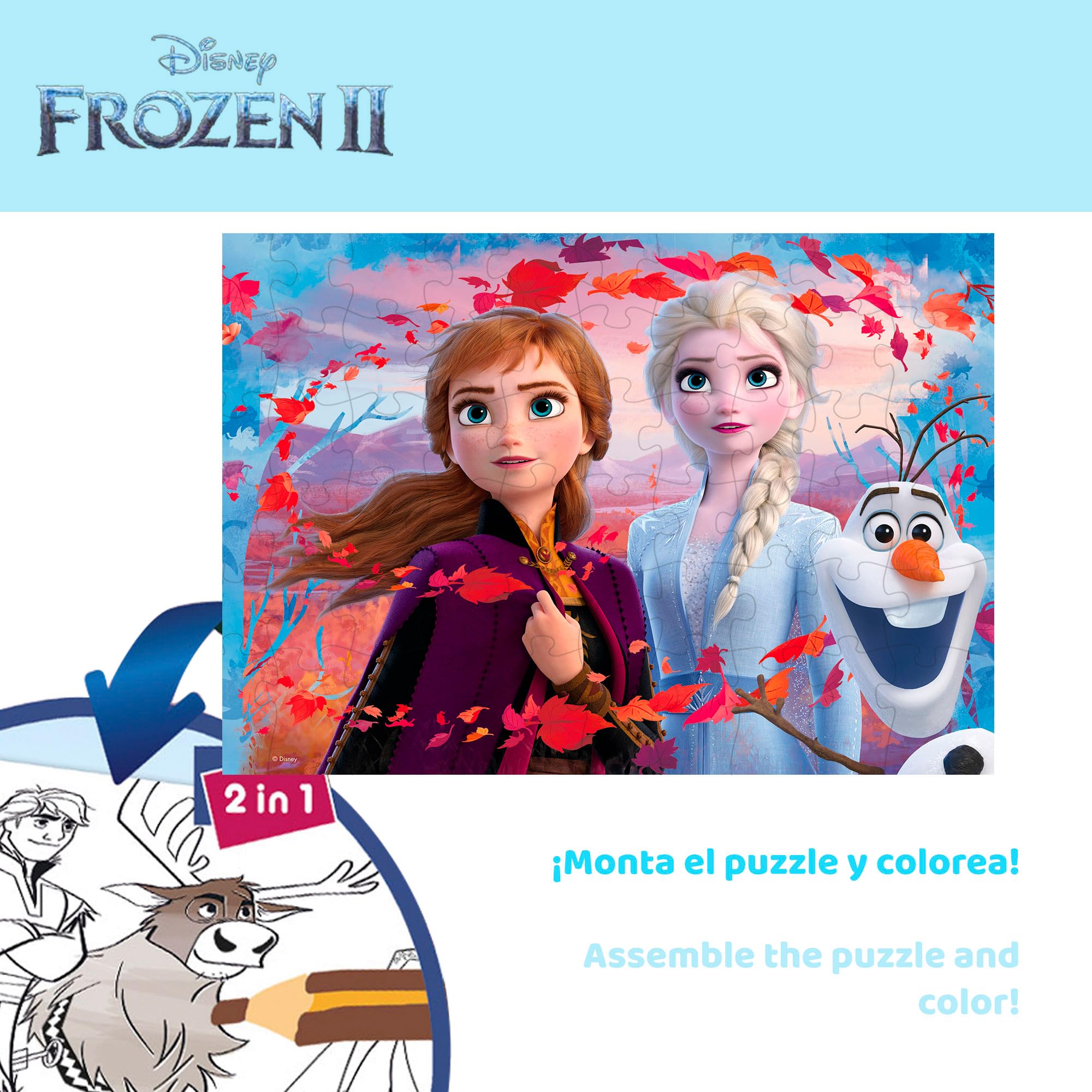 Amazon.com: Disney 65318 Puzzle Df Plus Frozen, Size-50 x 35 cm
